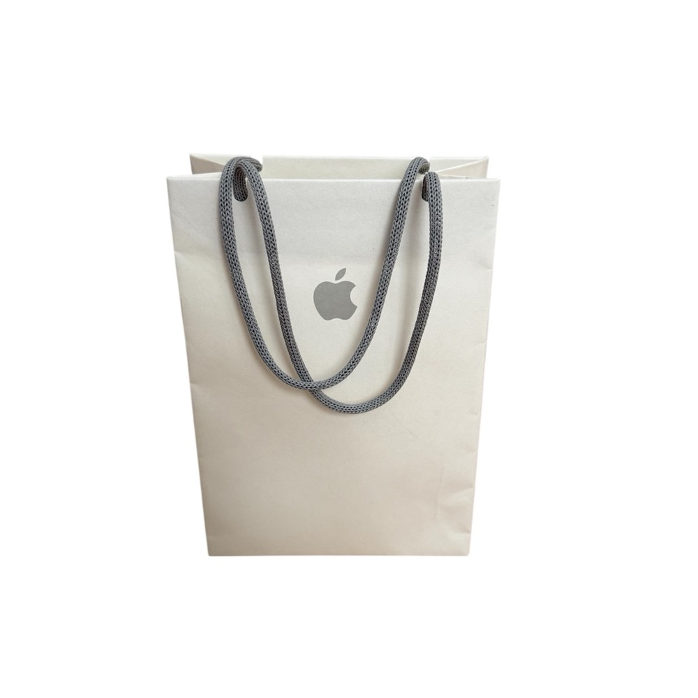 Apple Shopping/Gift Bag with Gray Rope Handles